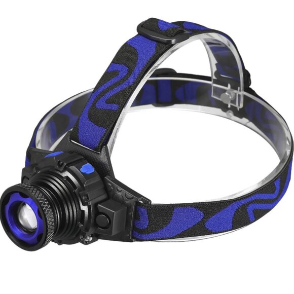 Tactical Headlight Rechargeable LED Headlamp + Batt + Charger - Picture 1 of 6
